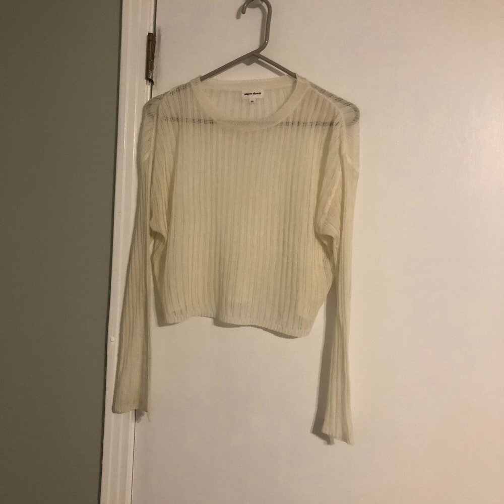 Superdown Ribbed Texture Lightweight Sweater XS